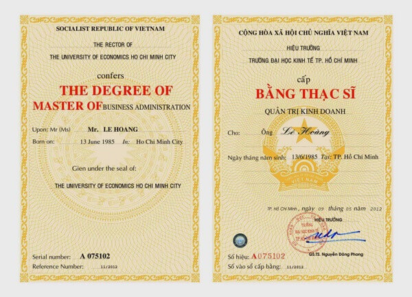 Làm Bằng Thạc Sĩ