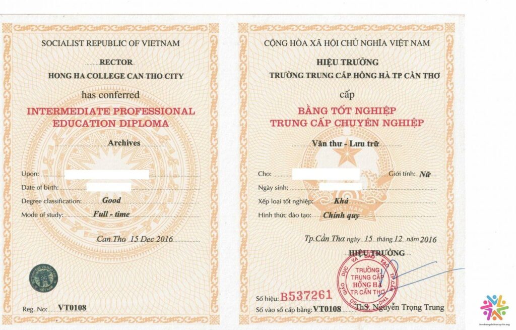 Làm Bằng Trung Cấp