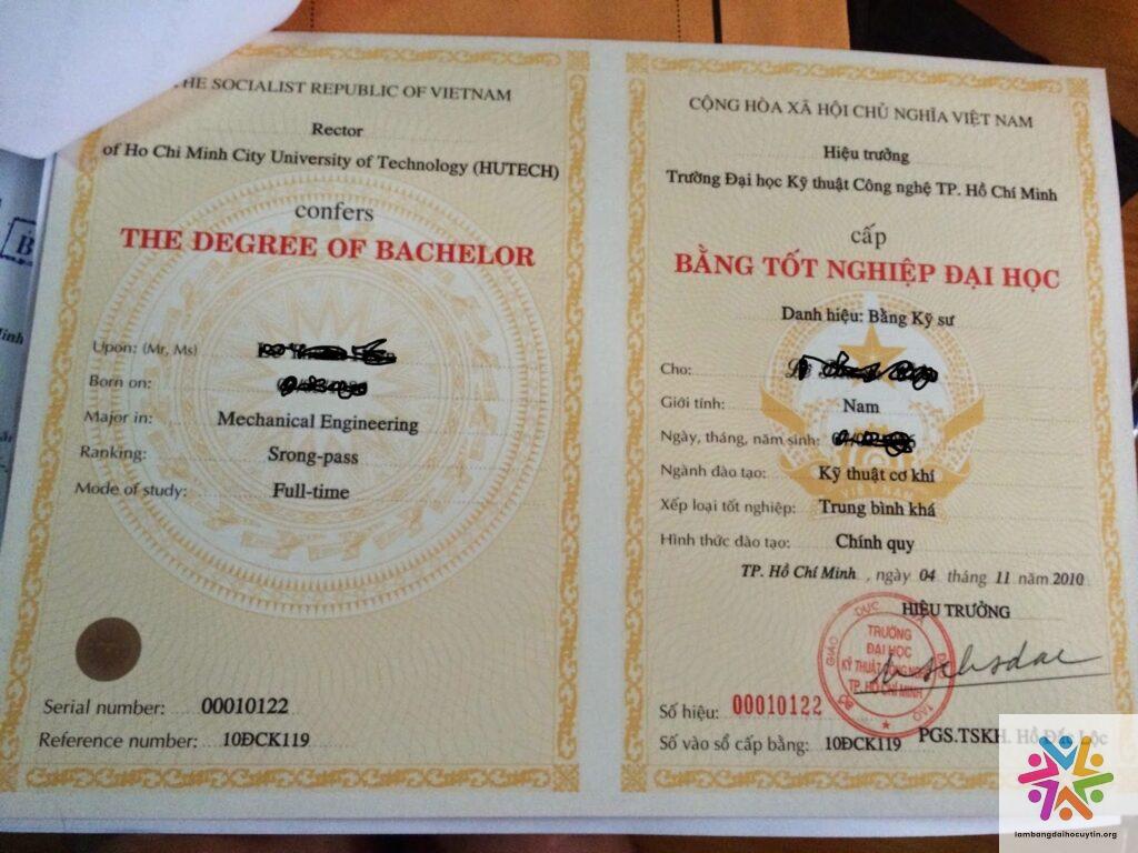 làm bằng đại học hutech
