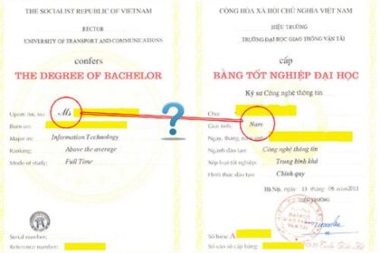bằng đại học bị sai thông tin phải làm sao
