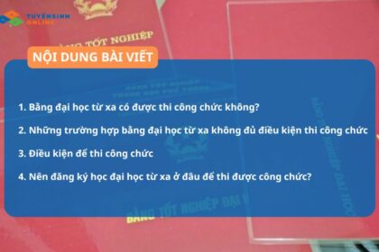 bằng đại học có cần khi thi tuyển công chức không