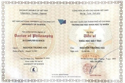 bằng đại học có thể học tiến sĩ không
