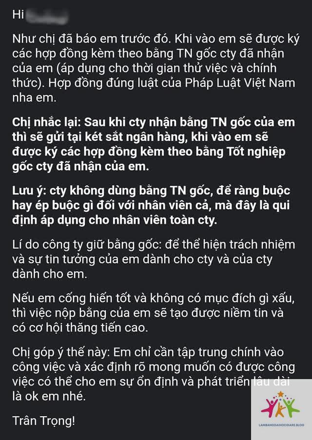 có nên giao bằng đại học bản gốc cho công ty không - Hình 2