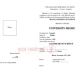 dịch bằng đại học sang tiếng anh