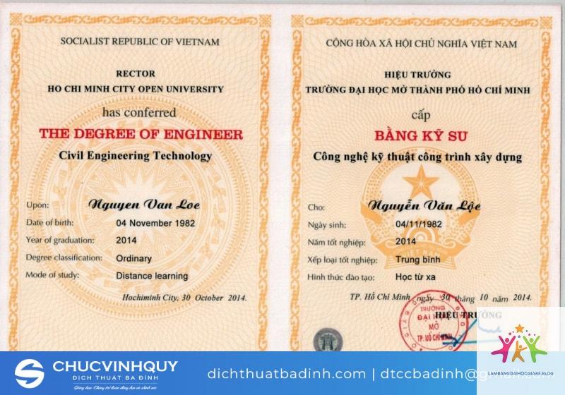 dịch bằng đại học sang tiếng anh - Hình 3