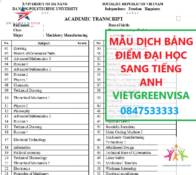 dịch bằng đại học sang tiếng anh - Hình 4