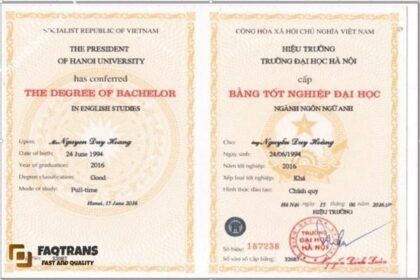 dịch thuật bằng đại học như thế nào
