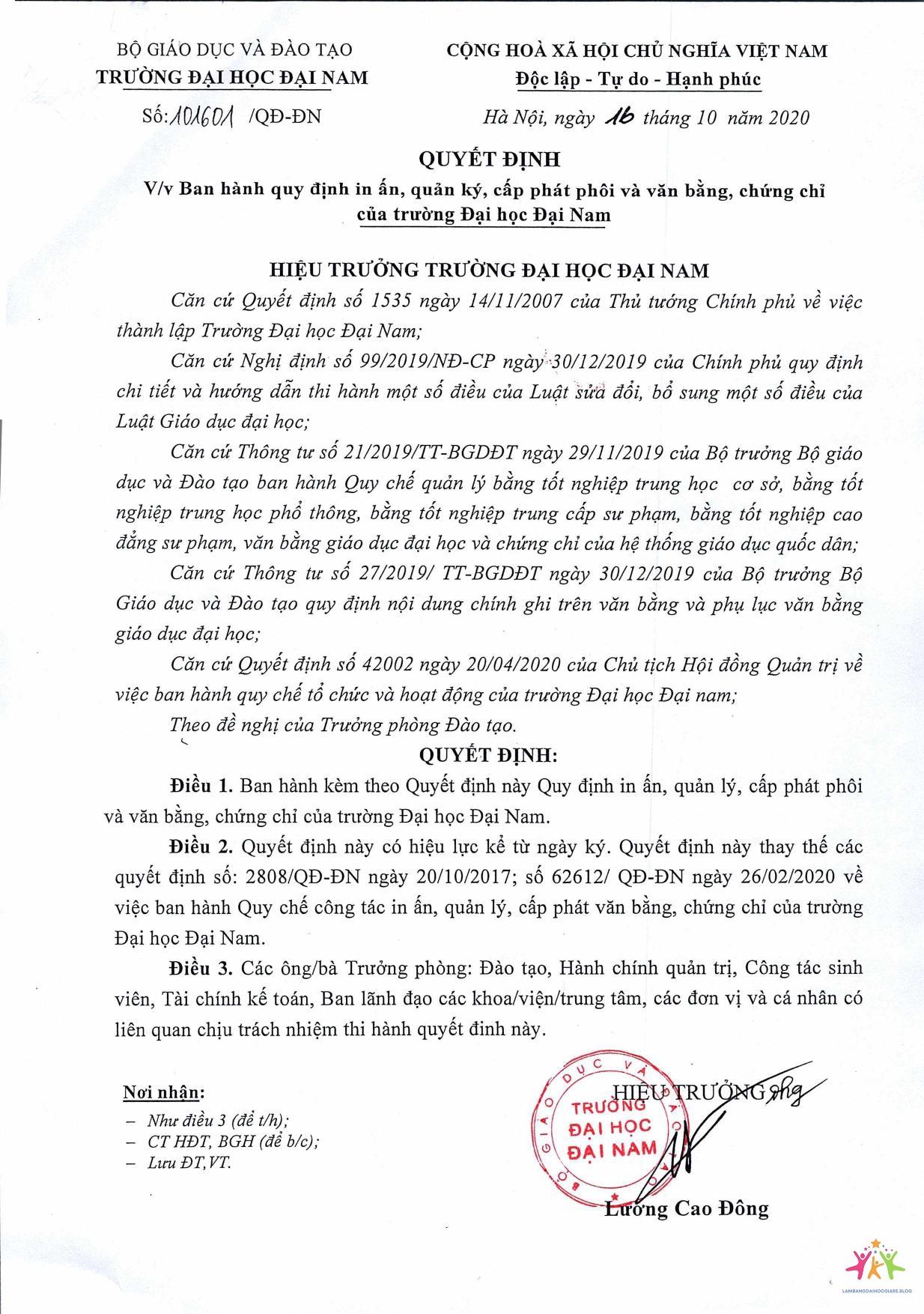 quy định cấp phát bằng đại học - Hình 1