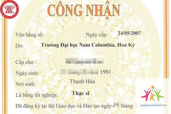 quy định công nhận bằng đại học - Hình 1