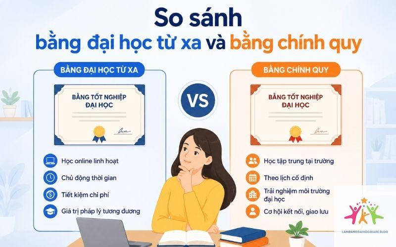 so sánh bằng chính quy và từ xa - Hình 1