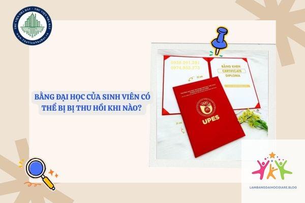 trường hợp bị thu hồi bằng đại học - Hình 1