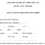 ủy quyền nhận bằng đại học
