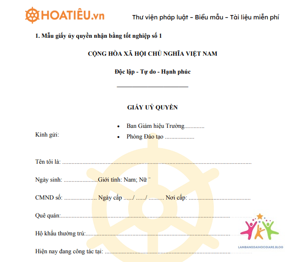 ủy quyền nhận bằng đại học - Hình 3