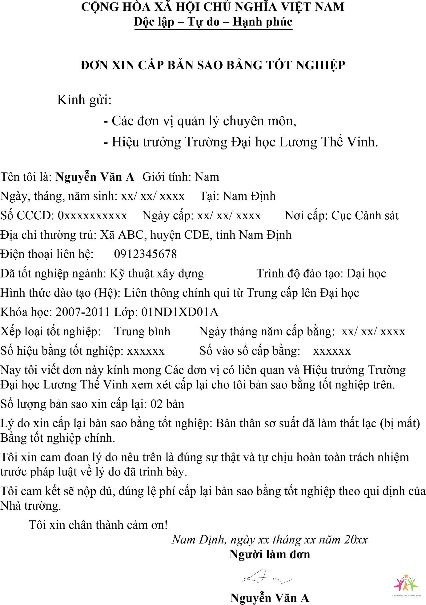 xin cấp lại bằng đại học như thế nào - Hình 2